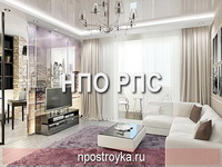 глянцевый натяжной потолок фото
